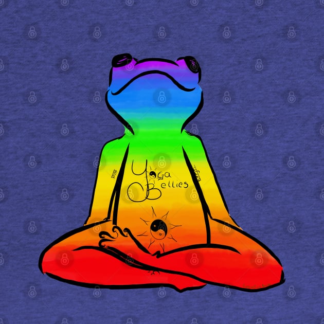 Yoga Bellies Meditation Rainbow Frog by Gypsy Girl Design